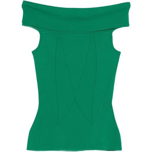Givenchy top con spalle scoperte - verde
