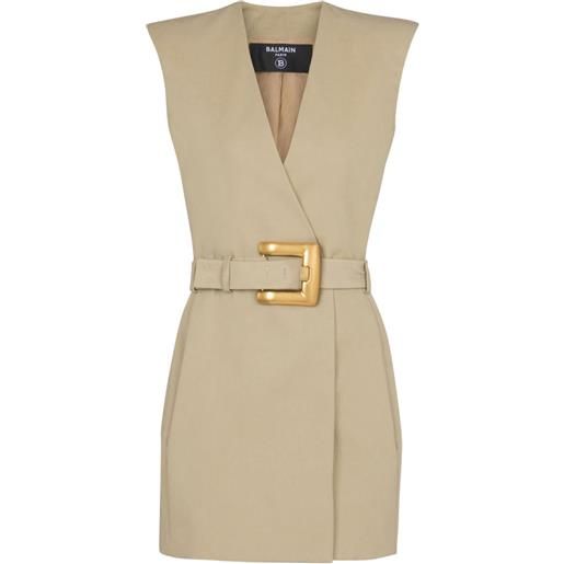 Balmain abito modello blazer con cintura - toni neutri
