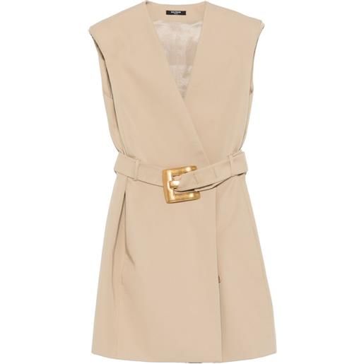Balmain abito modello blazer con cintura - toni neutri
