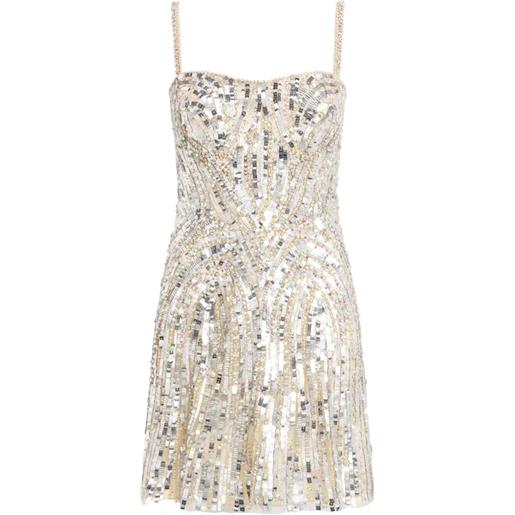 Jenny Packham abito corto con paillettes - argento