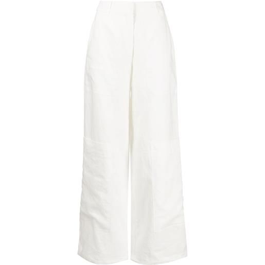 Cult Gaia pantaloni wynn a gamba ampia - bianco