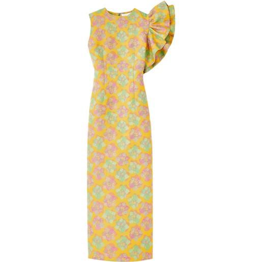 DESTREE abito midi monospalla - giallo