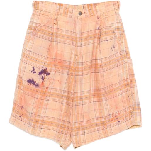 R13 shorts jesse a quadri - arancione