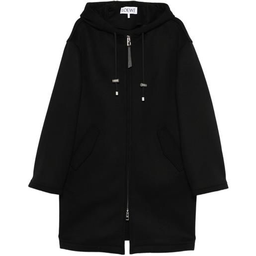 LOEWE cappotto con cappuccio - nero