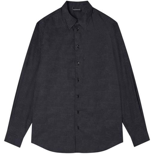Emporio Armani camicia a fantasia - nero