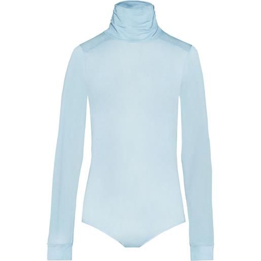 Maison Margiela body semi trasparente - blu