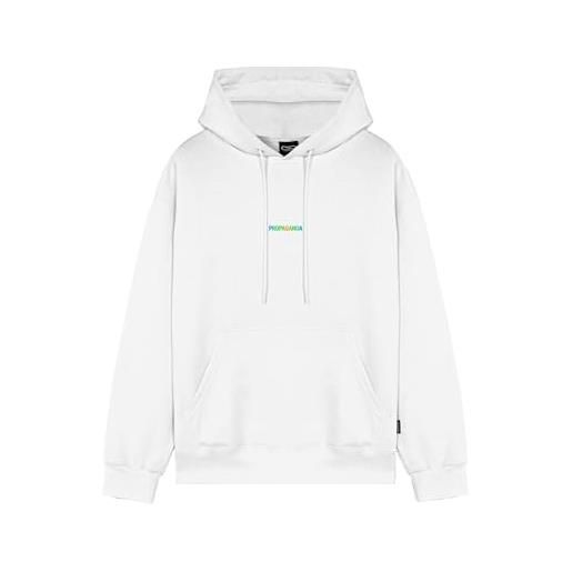 PROPAGANDA felpa ribs neon bianco - medium