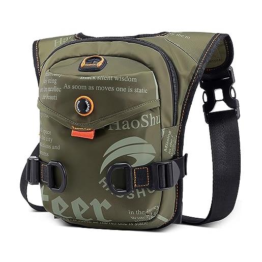 Borsa A Tracolla Da Gamba Uomo - Marsupio Portatile Multifunzione Blu, Leggera Con Tracolla Regolabile, Ideale Per Viaggi E Arrampicata