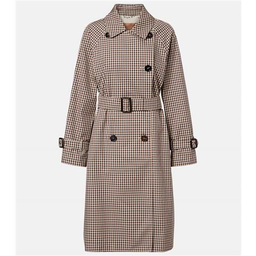 Max Mara trench di mtcfate in misto cotone a quadretti