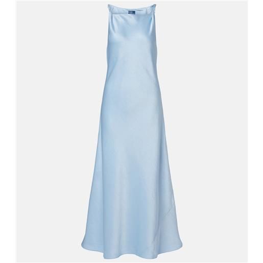 Polo Ralph Lauren abito lungo in raso intrecciato