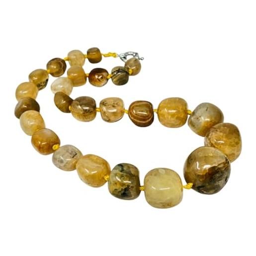 Collana TreasureBay In Agata Naturale – Perle 12-26 Mm Con Nodi, Lunghezza 55 Cm, Confezione Regalo - 2