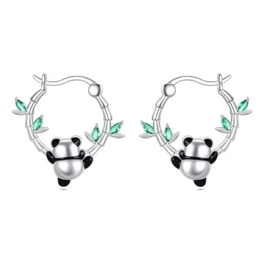 Monkimau Orecchini A Bottone Pinguino In Argento 925 – 7 Mm, Ipoallergenici, Senza Nichel, Regalo Bambina