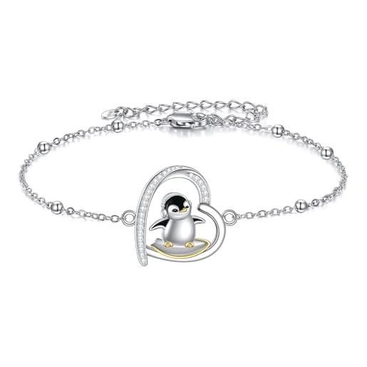 Bracciale Girasole In Argento 925 Con Zirconi, Regolabile 17+5 Cm, Con Scatola Regalo E Panno – PARYFO - 2