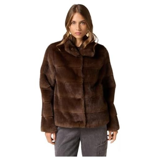 Oltre: giubbotto corto effetto peluche beige. 48 stagione autunno inverno 2025