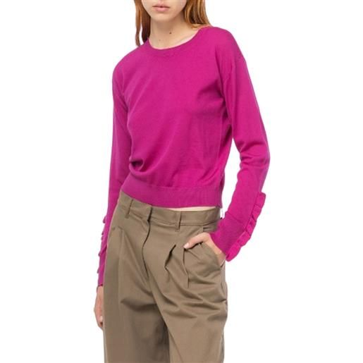 PINKO maglia in lana con rouches - 101991a189 - viola