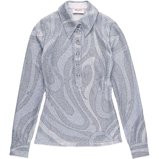 PUCCI polo a maniche lunghe - grigio