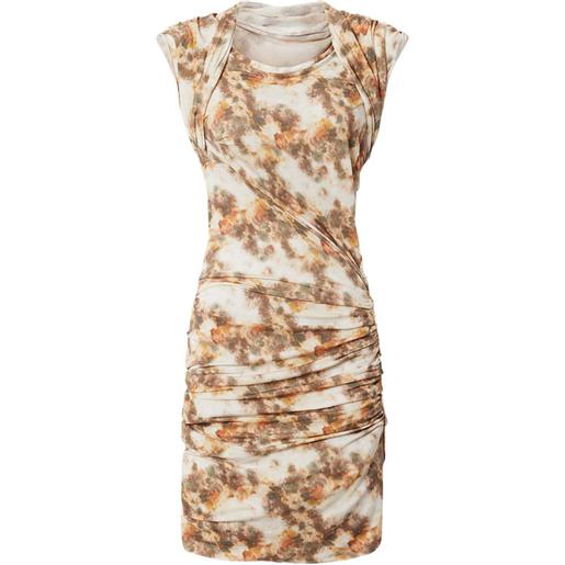 MARANT ÉTOILE abito corto iria con ruches - toni neutri