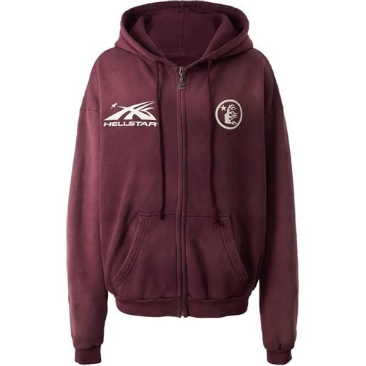 HELLSTAR felpa con cappuccio e zip - rosso