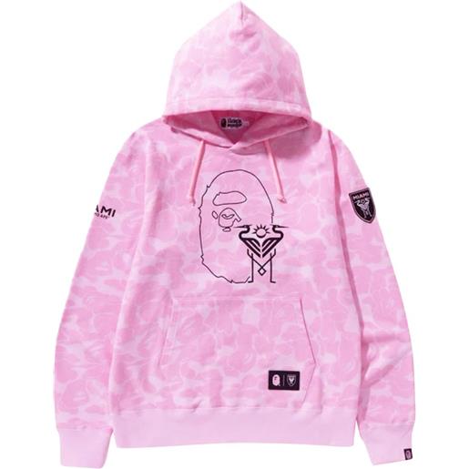 A BATHING APE® x bape felpa inter miami cf con cappuccio - rosa