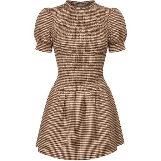 Reformation abito corto leannah - marrone