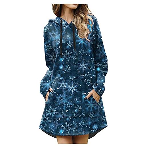 Zeagoo Abito Invernale da Donna Elegante Girocollo Maglione Abiti a Maglia Manica Lunga Vestito Casual Pullover Vestiti Tinta Unita Beige S