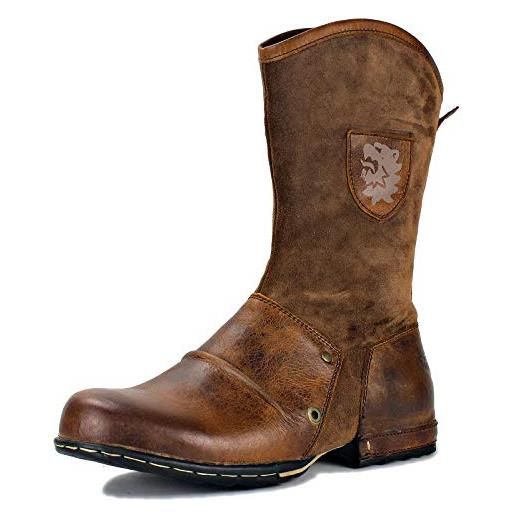 Grinders Men's Renegade Lo Harness Cowboy Biker Boots - Brown