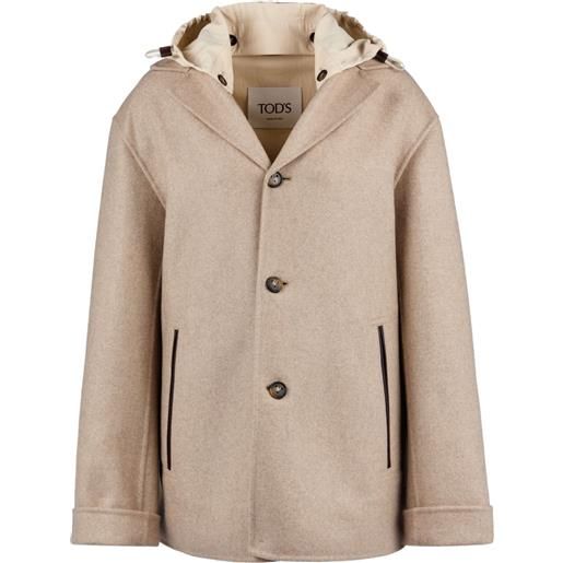 Tod's giacca con cappuccio - toni neutri