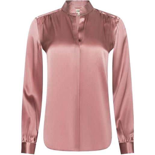 L'Agence blusa bianca a maniche lunghe - rosa