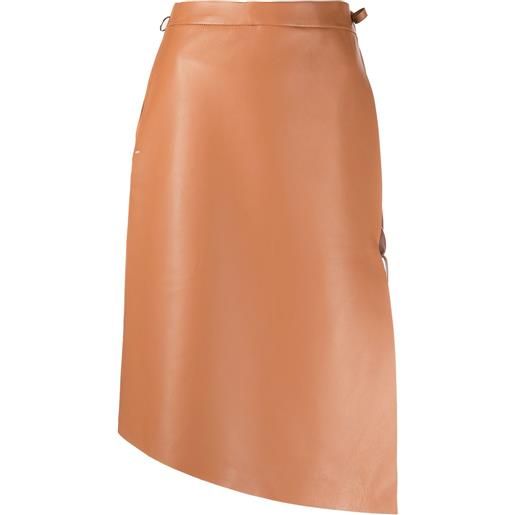 Off-White gonna midi - marrone