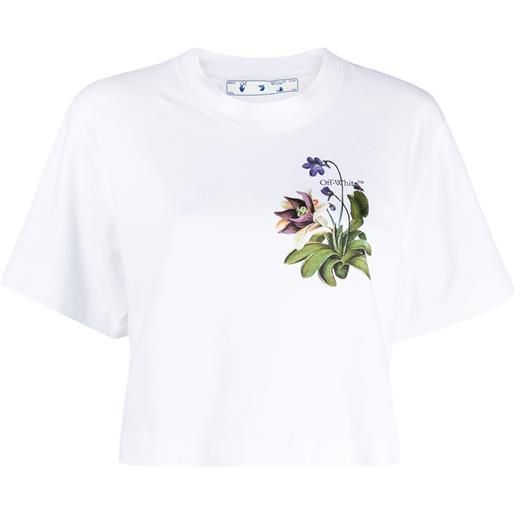 Off-White t-shirt crop arrows - bianco