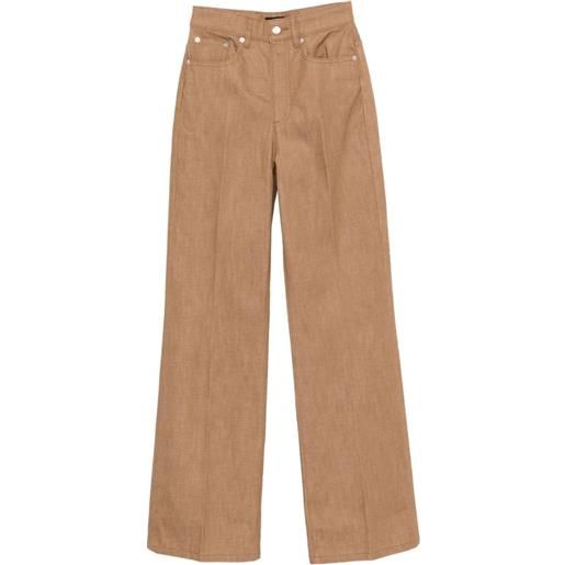 A.P.C. jeans domino a gamba ampia - marrone