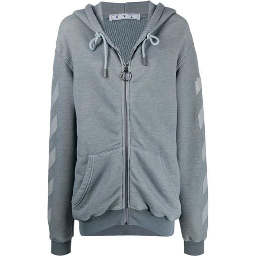 Off-White felpa con cappuccio - grigio