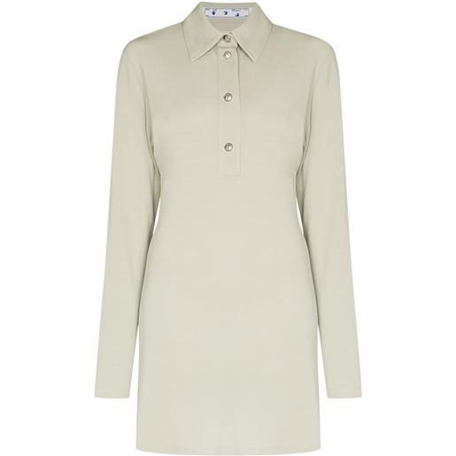 Off-White abito a maniche lunghe - grigio