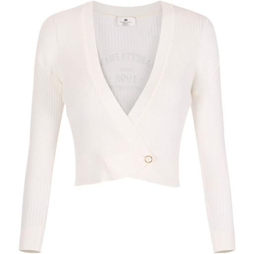 Elisabetta Franchi cardigan crop con scollo a v - toni neutri