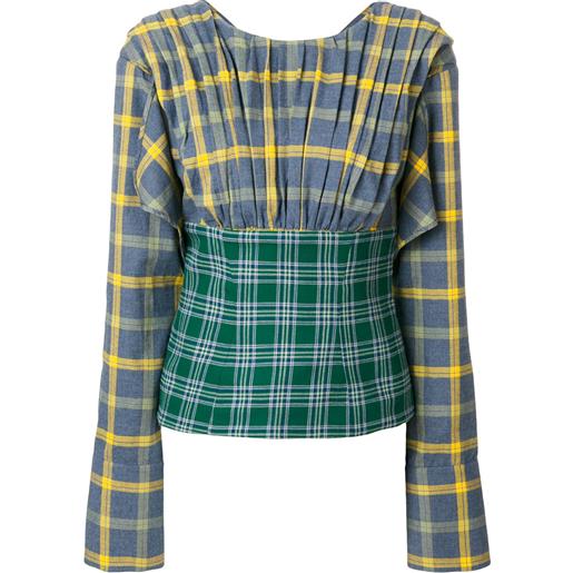 Natasha Zinko maglia a scacchi bicolore - blu