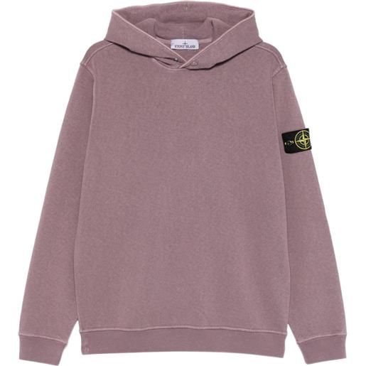Stone Island felpa con logo e cappuccio - viola