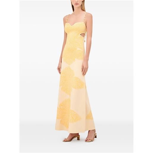 Alexis abito da giorno a fiori - toni neutri