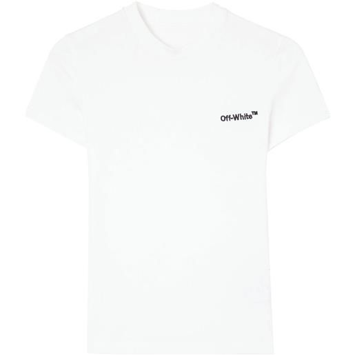 Off-White t-shirt helvetica con stampa - bianco