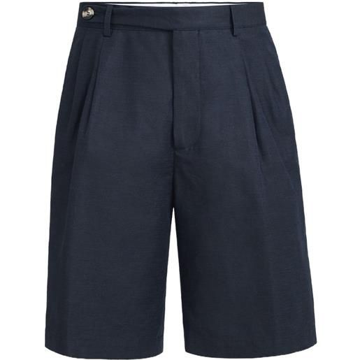 Brunello Cucinelli bermuda plissettati - blu