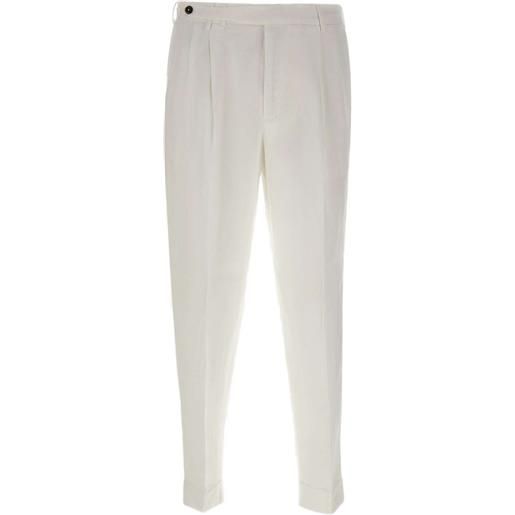 PT Torino pantaloni sartoriali con pieghe - bianco
