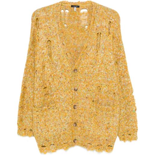 R13 cardigan con bottoni - giallo