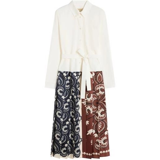 Weekend Max Mara chemisier a fiori con cintura - bianco