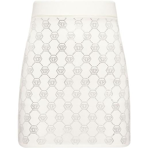 Philipp Plein gonna con monogramma - toni neutri