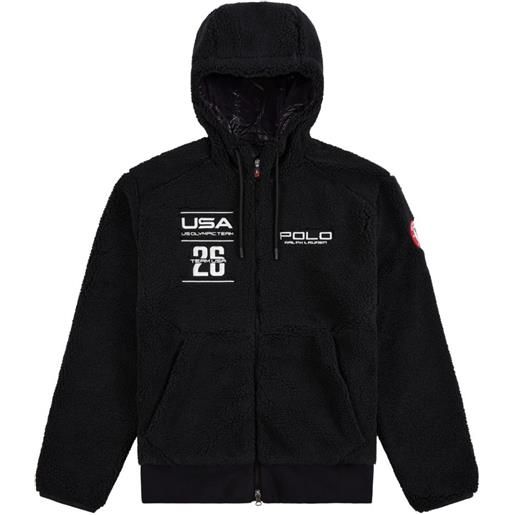Polo Ralph Lauren felpa team usa con cappuccio - nero
