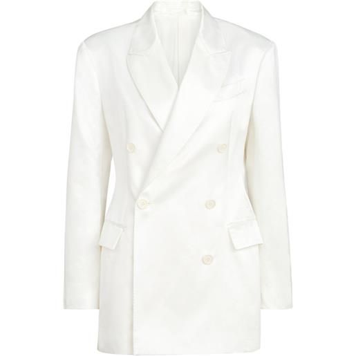Brunello Cucinelli satin monili blazer - bianco