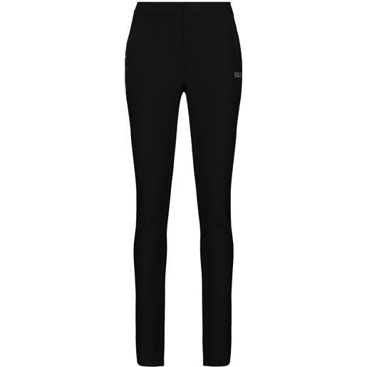 Off-White pantaloni slim con stampa - nero