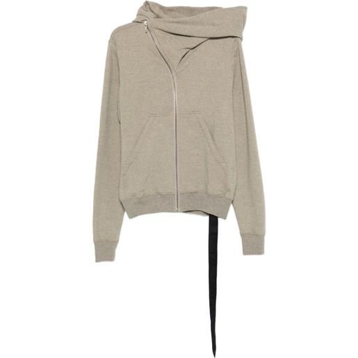 Rick Owens DRKSHDW felpa mountain con cappuccio - toni neutri
