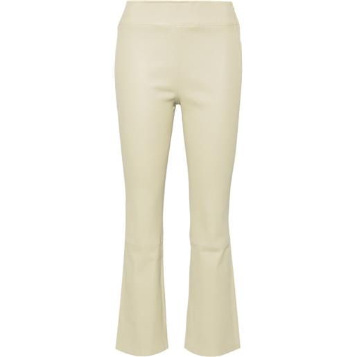 Arma pantaloni svasati in pelle - toni neutri