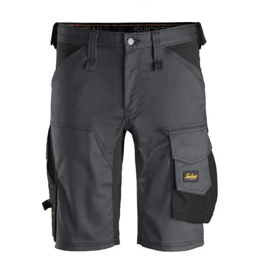 Snickers Workwear pantaloncini elasticizzati allround. Work grigio acciaio-nero taglia 46, non si applica