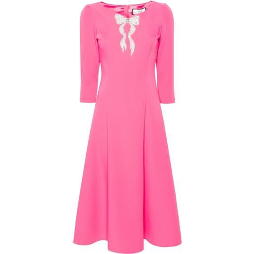 NISSA abito midi con strass - rosa